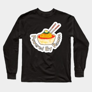 Powered by Ramen Cute Watercolor for Foodies Long Sleeve T-Shirt